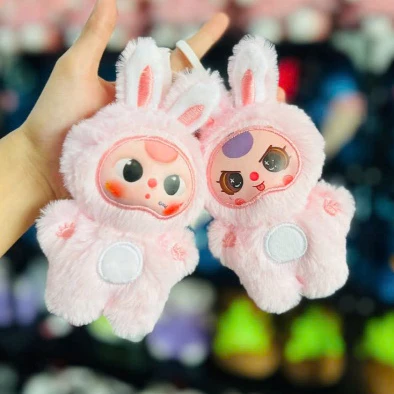 Móc Khóa Baby Three Đáng Yêu, Móc Khóa Gấu Bông Bé Ba Tai Thỏ Cute 15cm