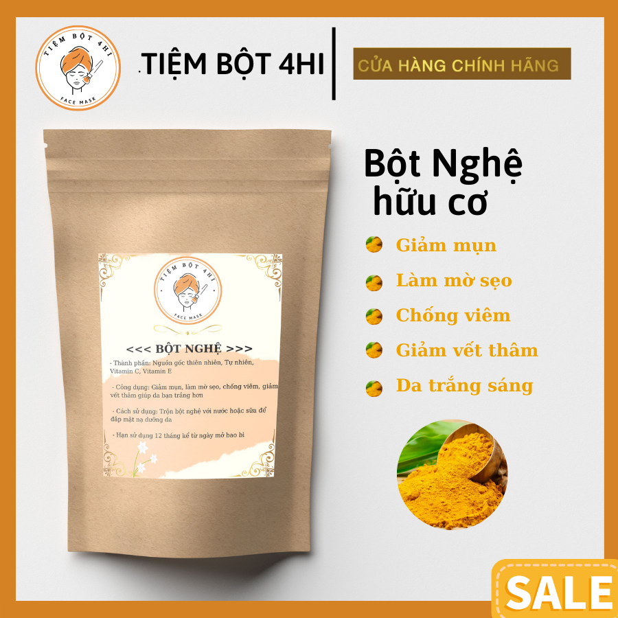 Bột Nghệ Hữu Cơ Tiệm Bột 4Hi