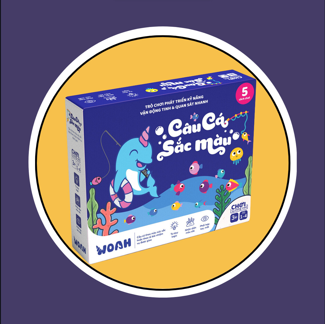 Câu Cá Sắc Màu - Board Game trẻ em - 41 mảnh ghép