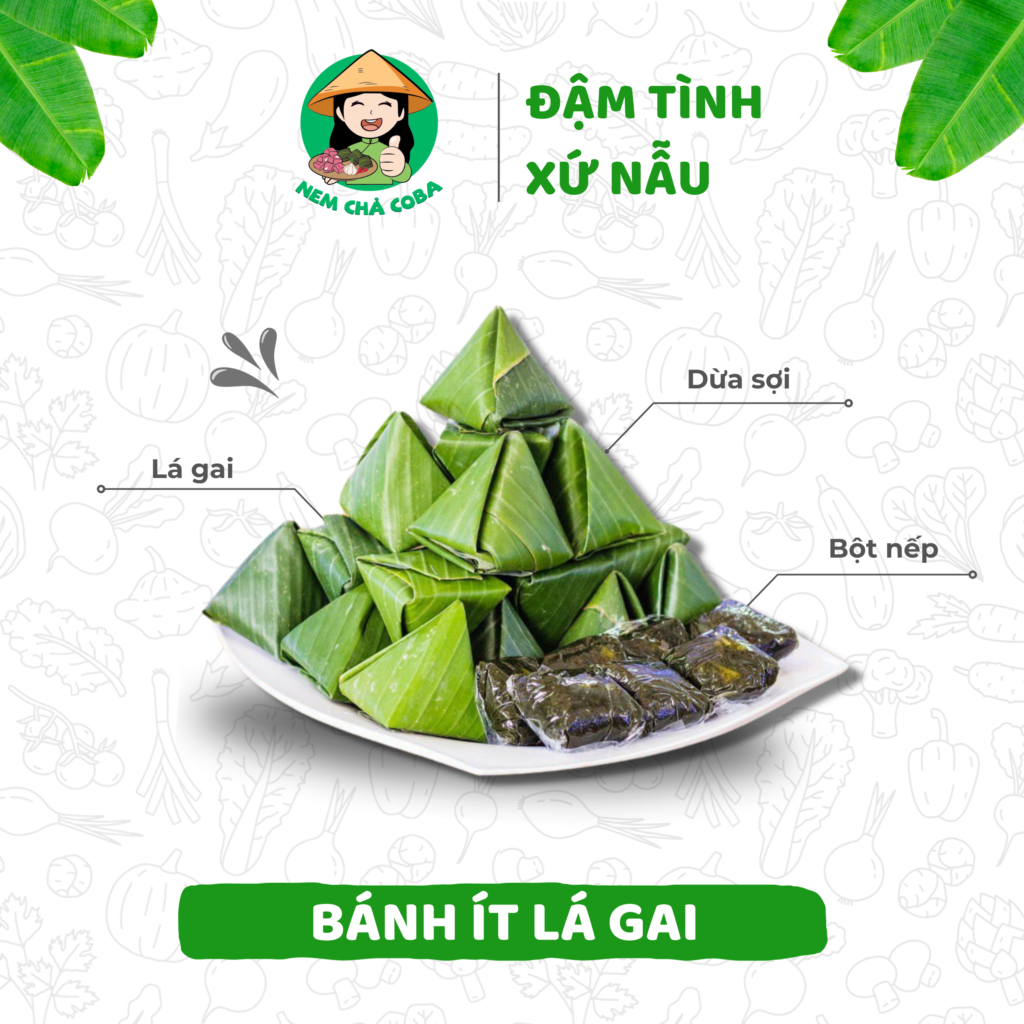 Tráng Miệng Bánh Ít Lá Gai 10 Cái – Hàng Chính Gốc CoBa