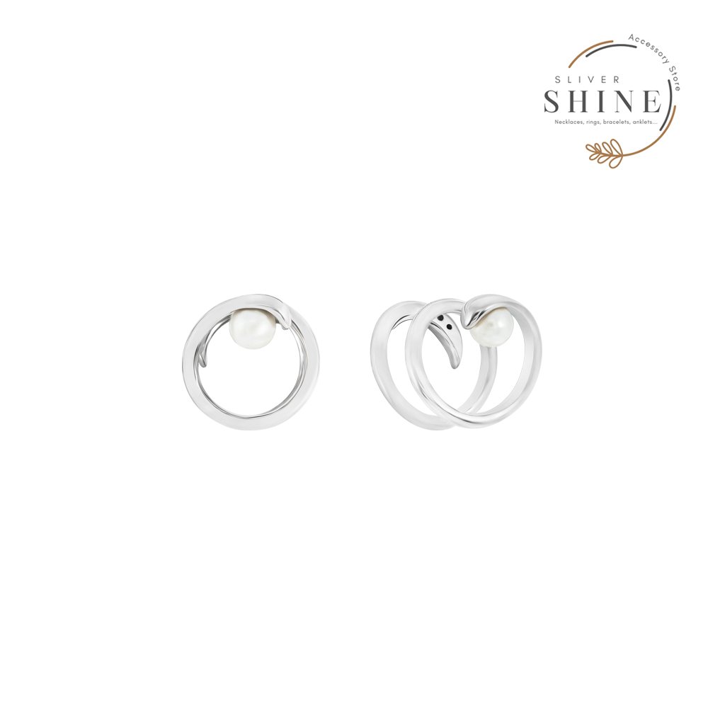 Bông tai bạc khuyên tròn - Shinesliver