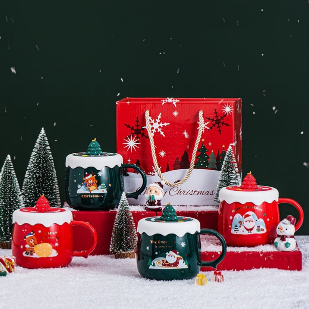 Ly sứ quà tặng nhân dịp Giáng Sinh 24/12 cao cấp kèm hộp quà