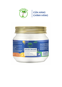 Dầu dừa tinh khiết dưỡng da NutViet 200ml ( Keo thủy tinh)