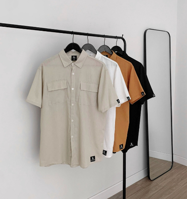 Áo sơ mi cộc tay, Áo sơmi basic unisex túi ngực