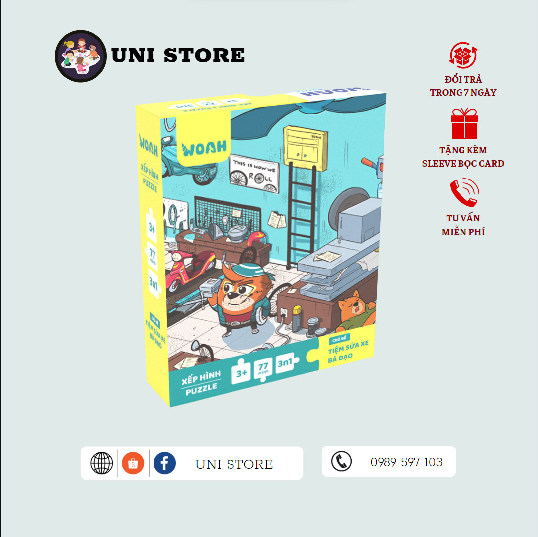 Xếp Hình Sửa Xe Bá Đạo - Board Game Trẻ Em - 35 Mảnh Ghép