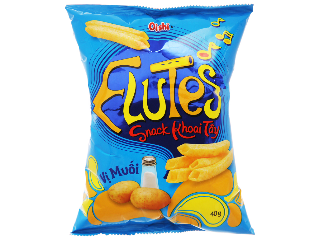 Bánh Snack khoai tây vị muối Flutes 40g