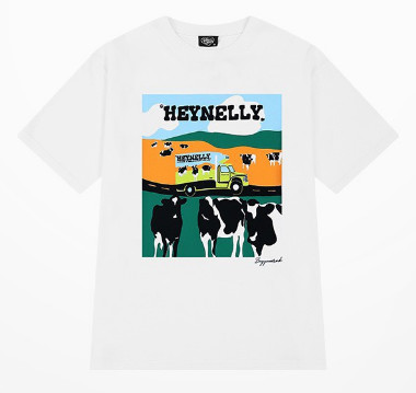 Áo phông tay ngắn bò sữa