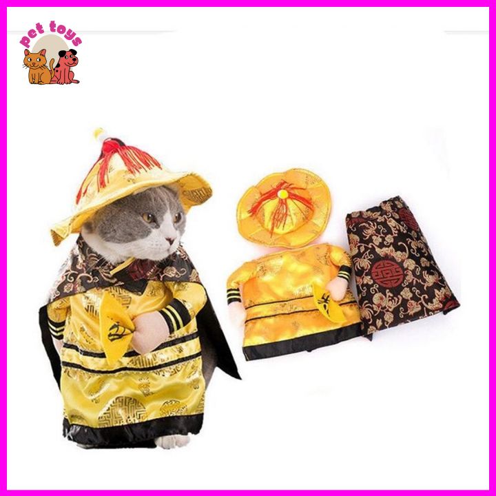 Quần áo chó mèo - Combo đồ cosplay hoàng thượng cho chó mèo - Hóa trang Halloween cho chó mèo - Pet Toys