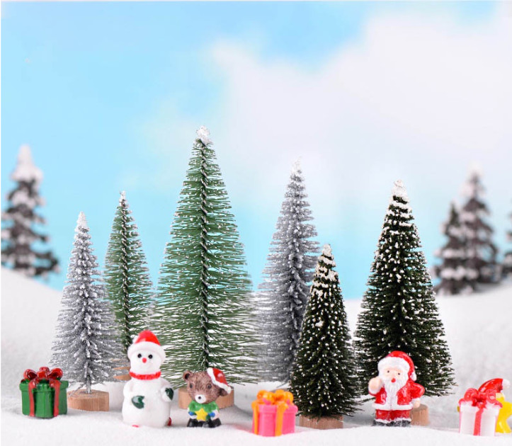 Combo đồ trang trí cây thông Mini ( cây thông, ông già, người tuyết,.. )