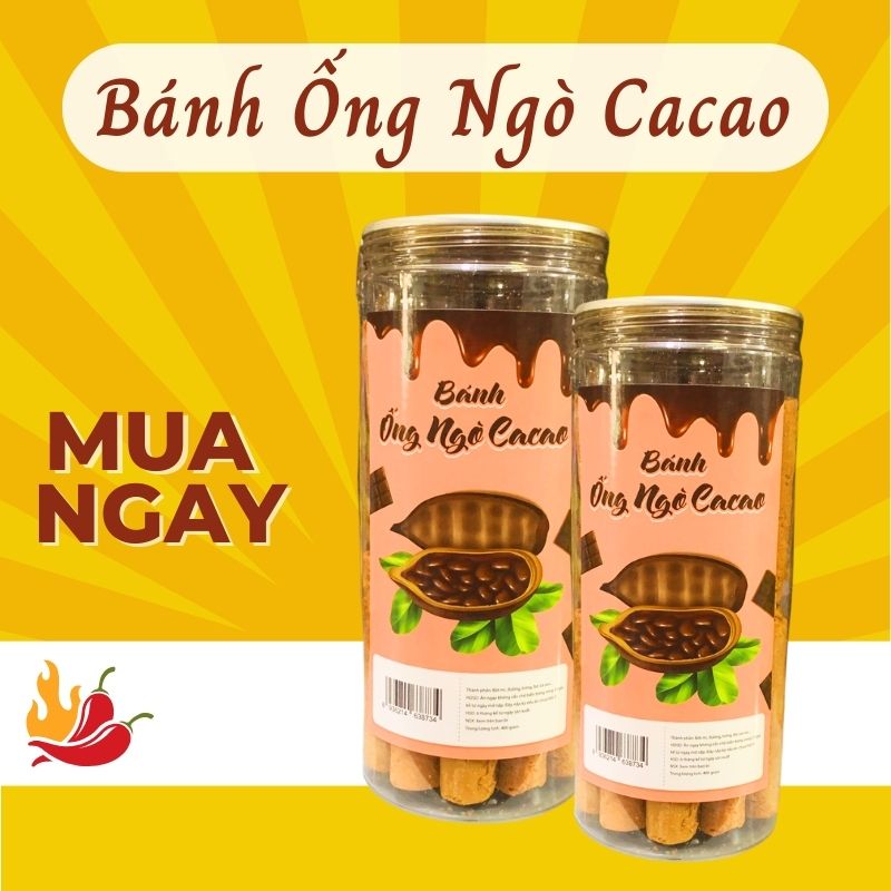 Bánh ống ngò cacao