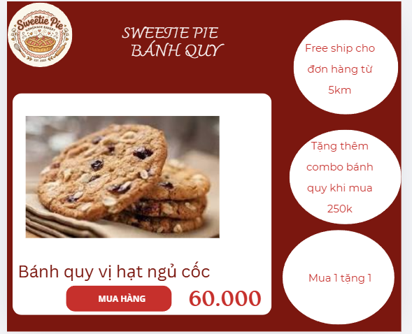 bánh quy hạt/ngũ cốc (yến mạch, hạnh nhân)