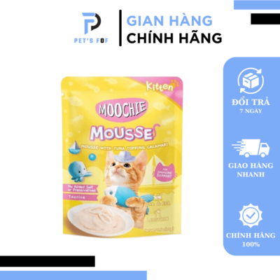 Thức ăn cho mèo Moochie hương vị Cá ngừ và Mực