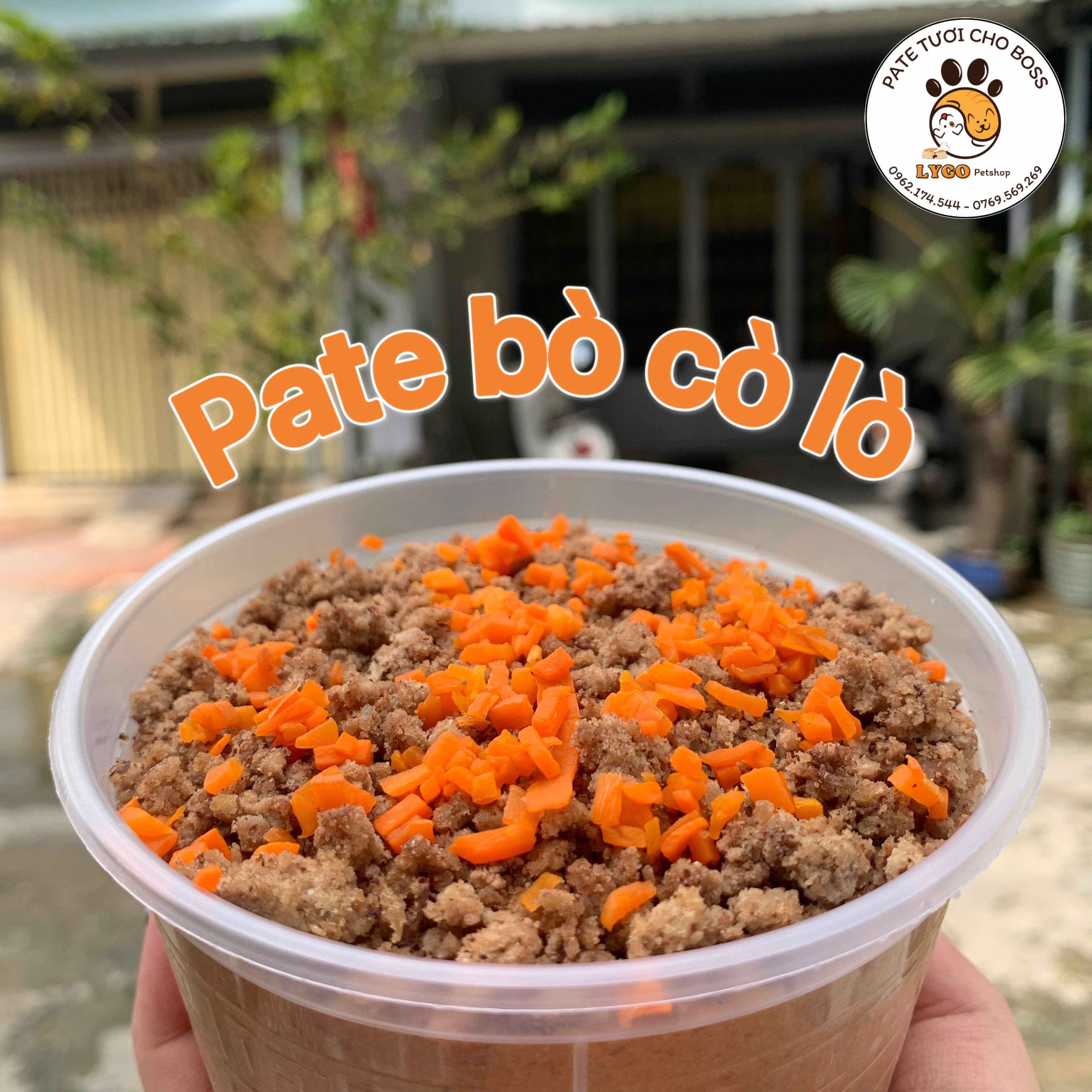 Pate tươi chó mèo -Vị bò lò cò