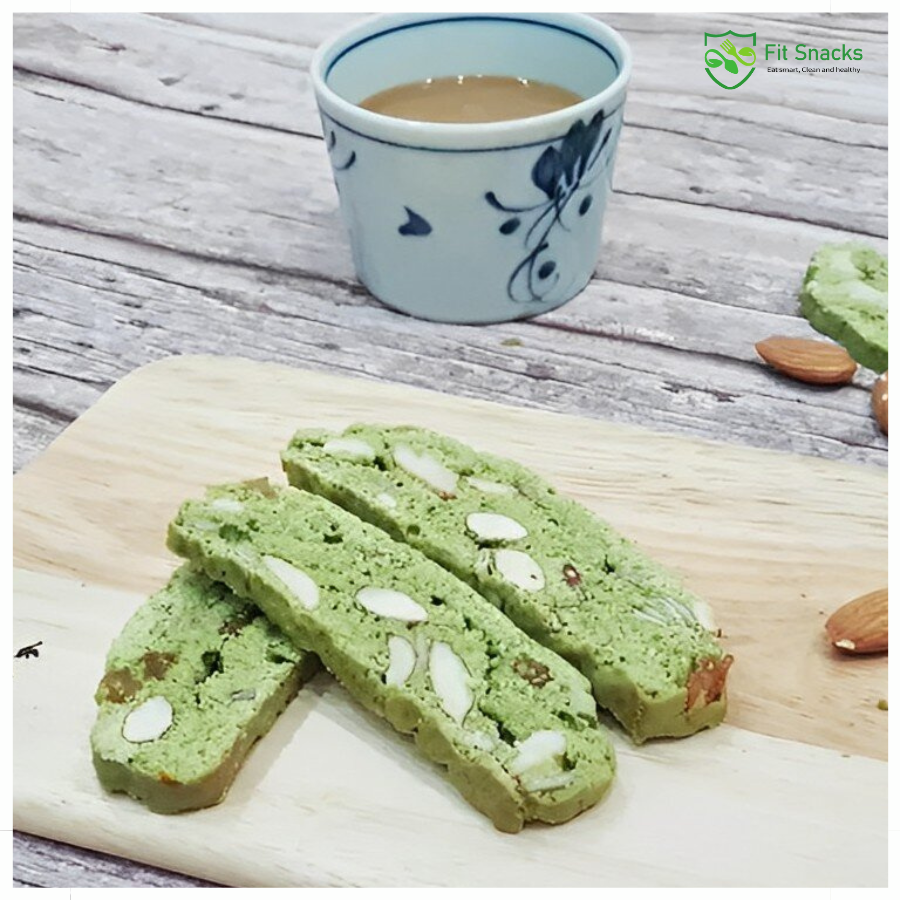 Bánh Biscotti vị Matcha - 50g | Fit Snacks