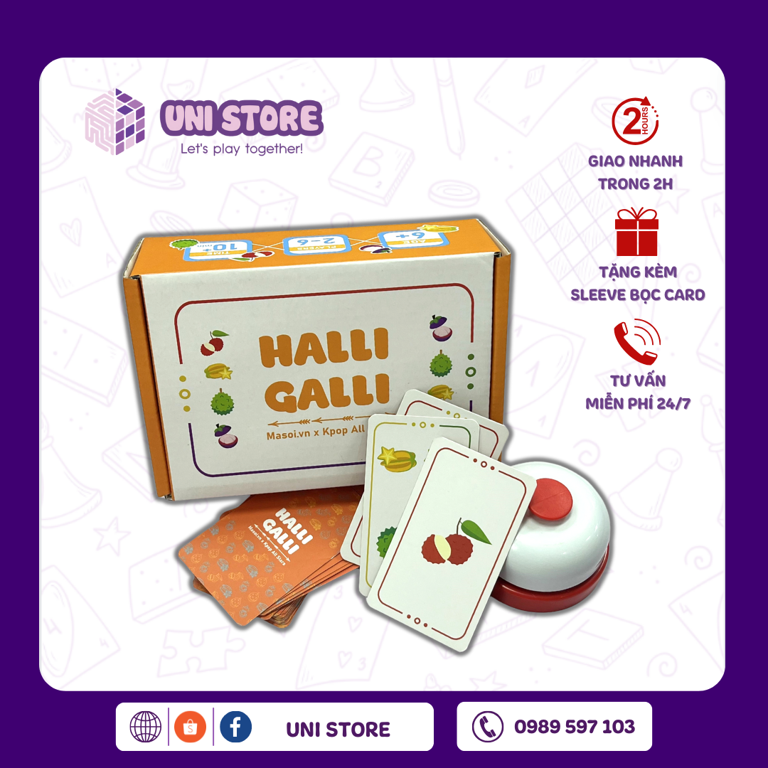 Bài Halli Galli Luật Hoa Quả (Tặng Bọc Card) | Gia Đình | 140 Lá