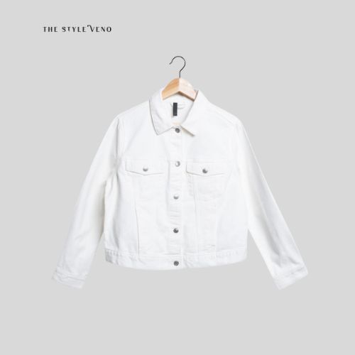 Áo khoác jean nữ tay dài 2 túi kiểu