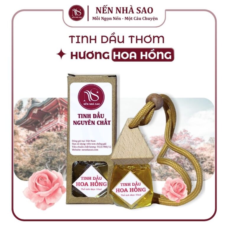 Tinh Dầu Thơm Treo Ô TÔ NNS Hoa Hồng