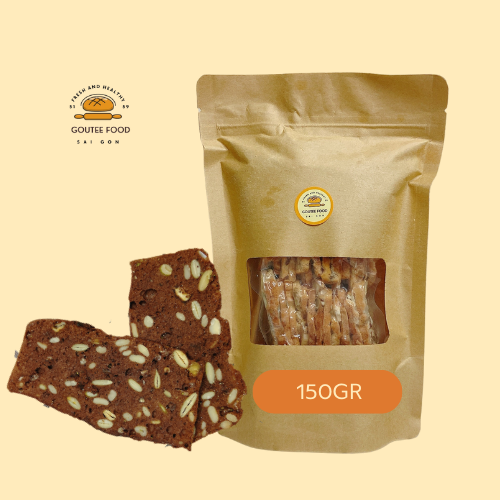 Bánh Biscotti Chocolate Goutee Food Bánh Ăn Kiêng Giảm Cân Túi 150G