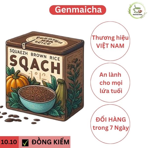Trà gạo lứt hạt chia