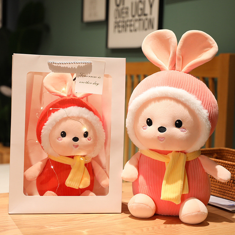 Gấu Bông Nhỏ Thỏ Cỏ Khăn Len