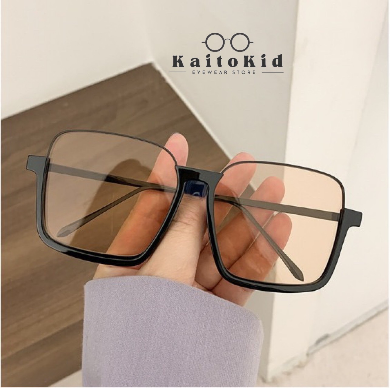 Kính mát gọng vuông thời trang Hàn Quốc phong cách retro trẻ trung cá tính