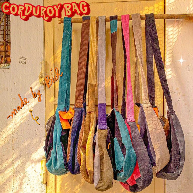 Túi vải nhung handmade