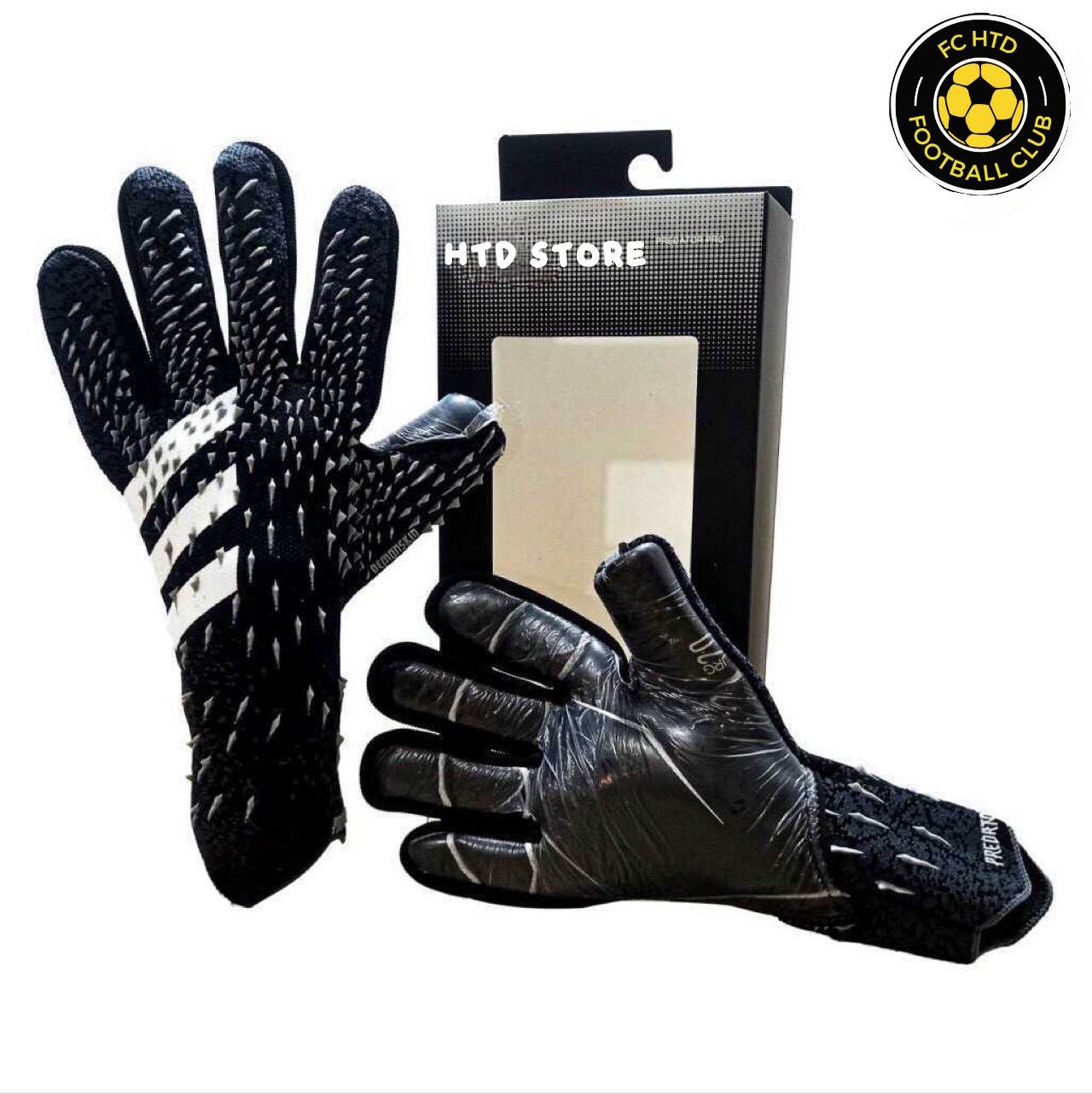 Găng Tay Thủ Môn HTD STORE Màu Đen