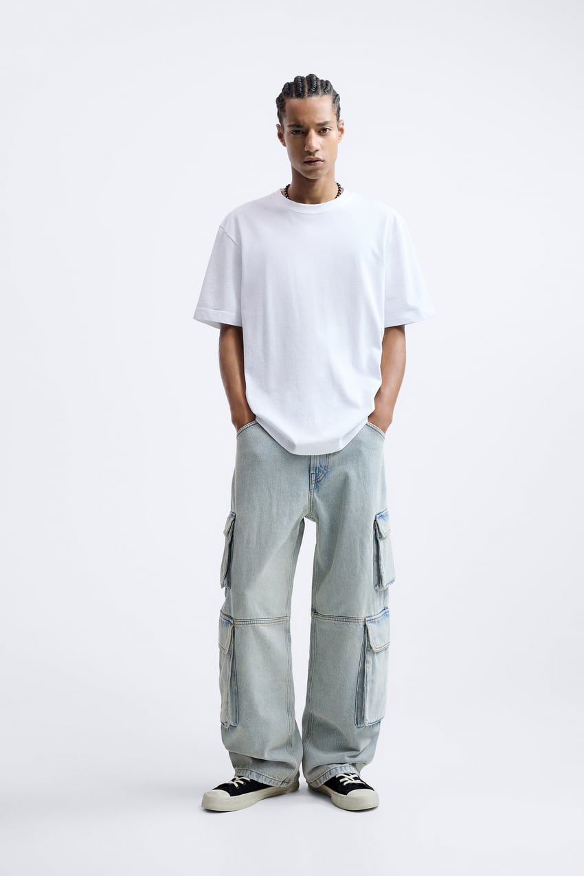 QUẦN JEANS CARGO STRAIGHT FIT