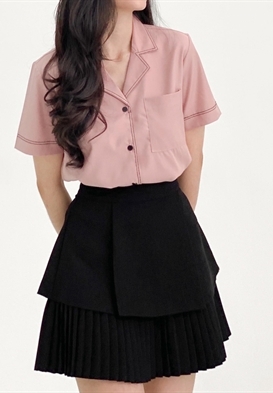 Chân váy 2 tầng xếp ly