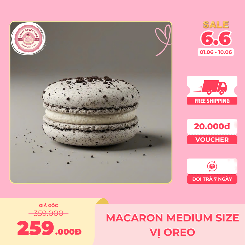 Macaron medium size_Vị Oreo_Happy Sweet