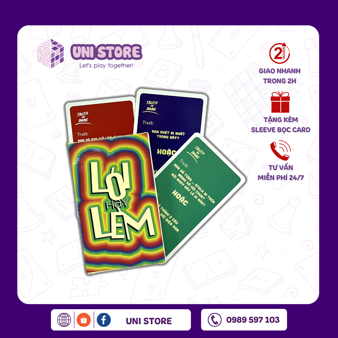 Bài Drinking Game LÓI HAY LÈM Ver Official (Tặng Bọc Card) | Tình Bạn | 30 Lá