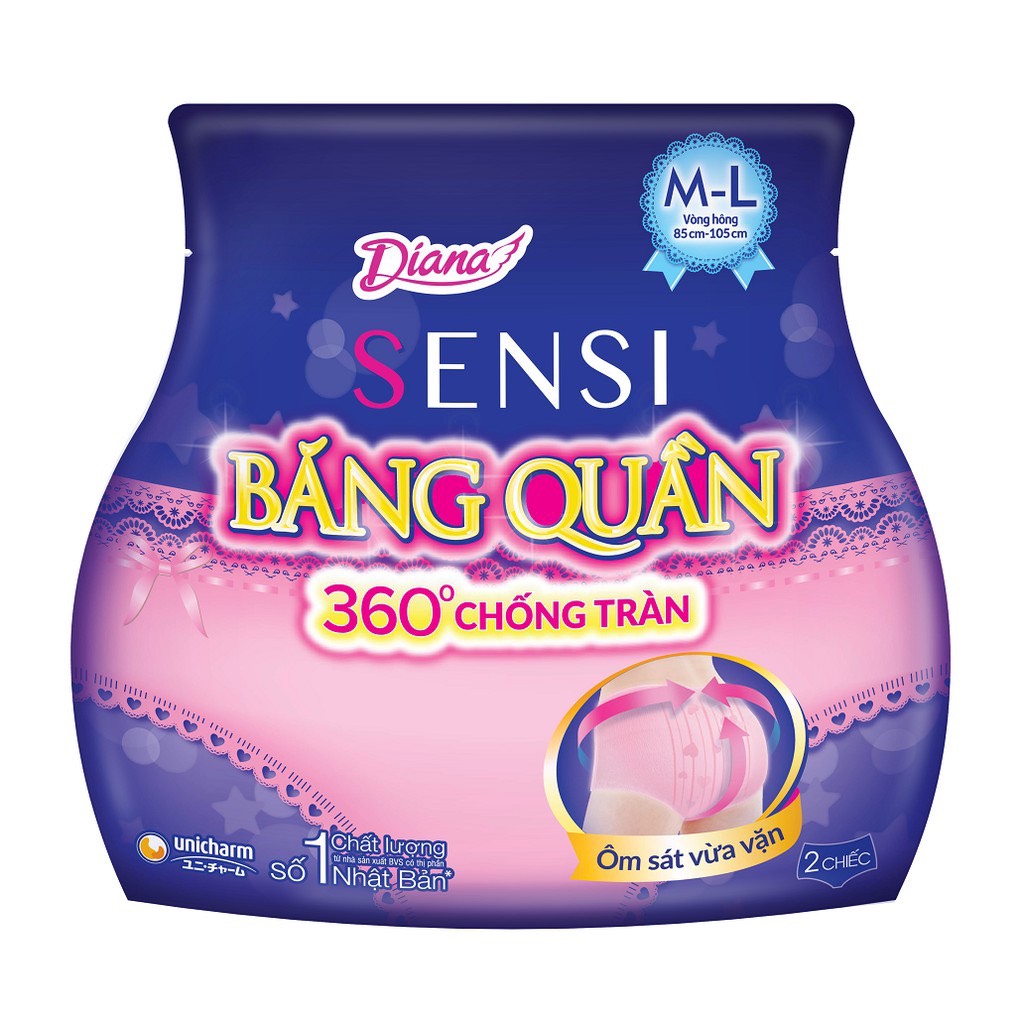 Băng đêm dạng quần Diana size M-L 5 chiếc/gói