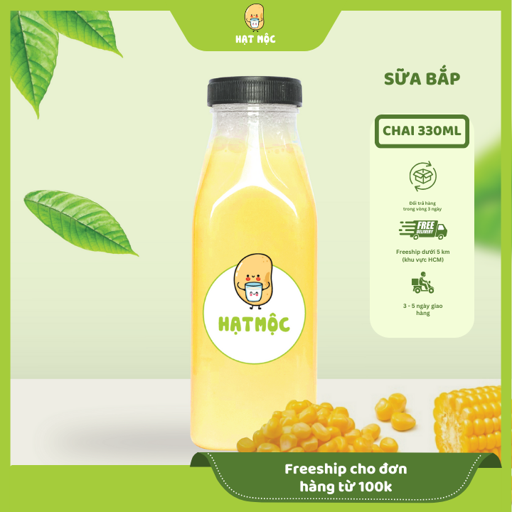 Sữa Hạt Bắp Chắc Khỏe 330ml - Hạt Mộc