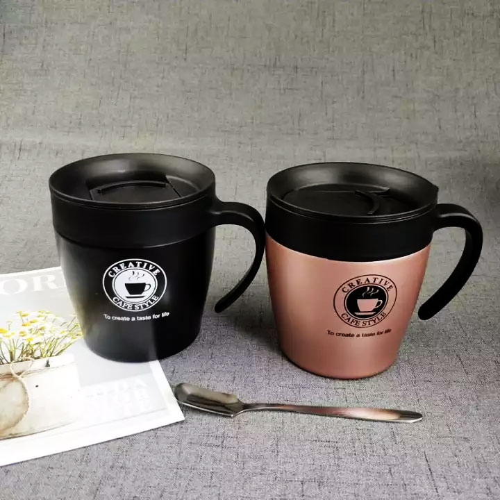 Ly tự khuấy giữ nhiệt Lớn 450ml -Cốc cà phê tự khuấy thông minh