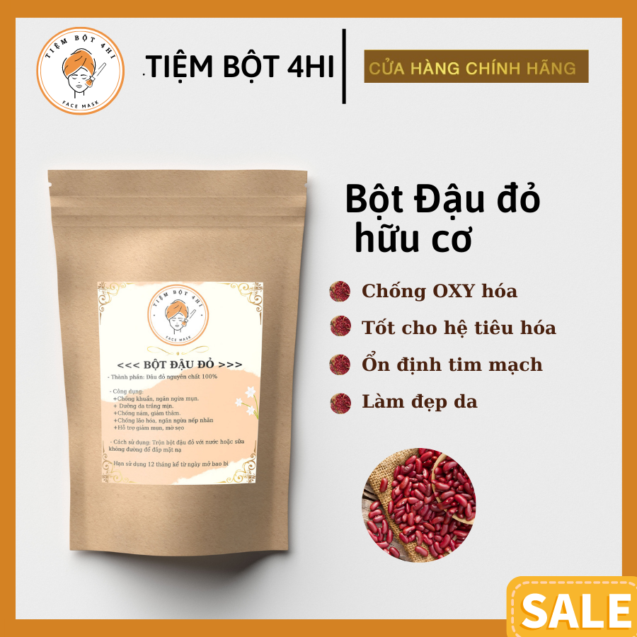 Bột Đậu Đỏ Hữu Cơ Tiệm Bột 4Hi