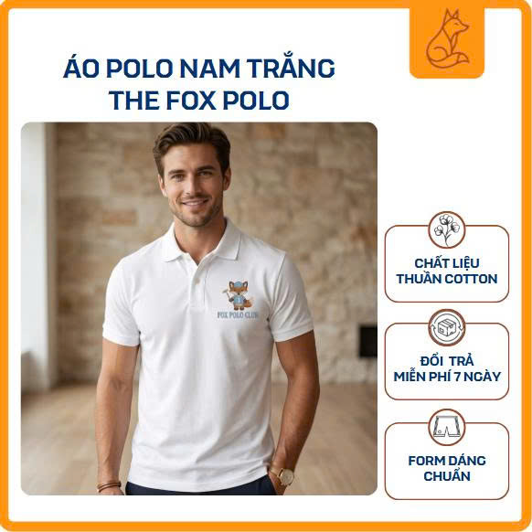 Áo Polo Nam Trắng The Fox Polo – F04