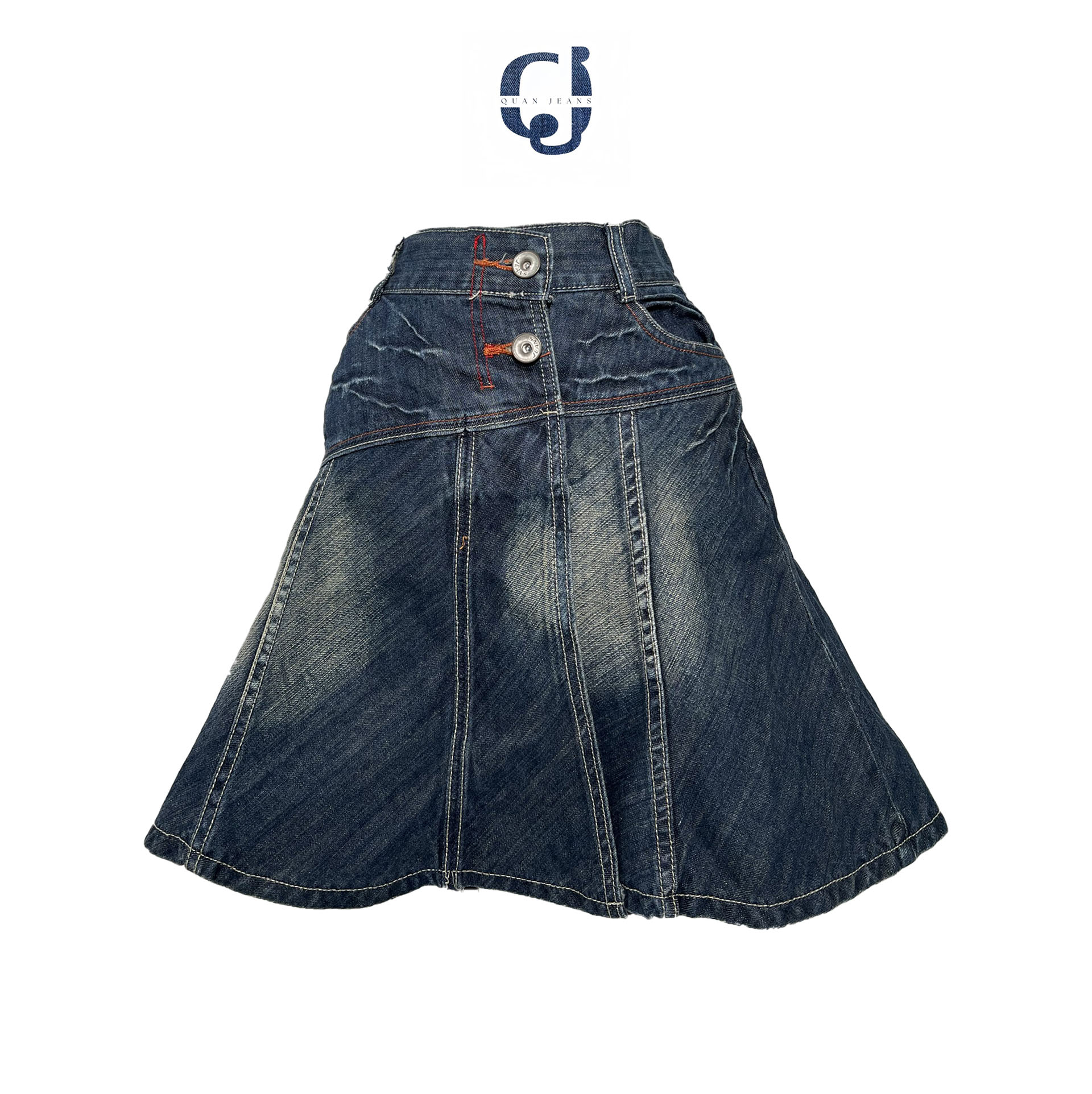 Chân Váy Jeans Ngang Đầu Gối 2hand-Custom – CV02