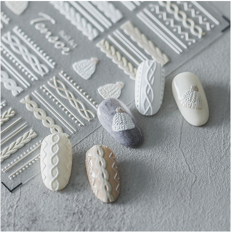 Miếng Dán Trang Trí Móng Tay Nghệ Thuật Họa Tiết Áo Len Xinh Xắn