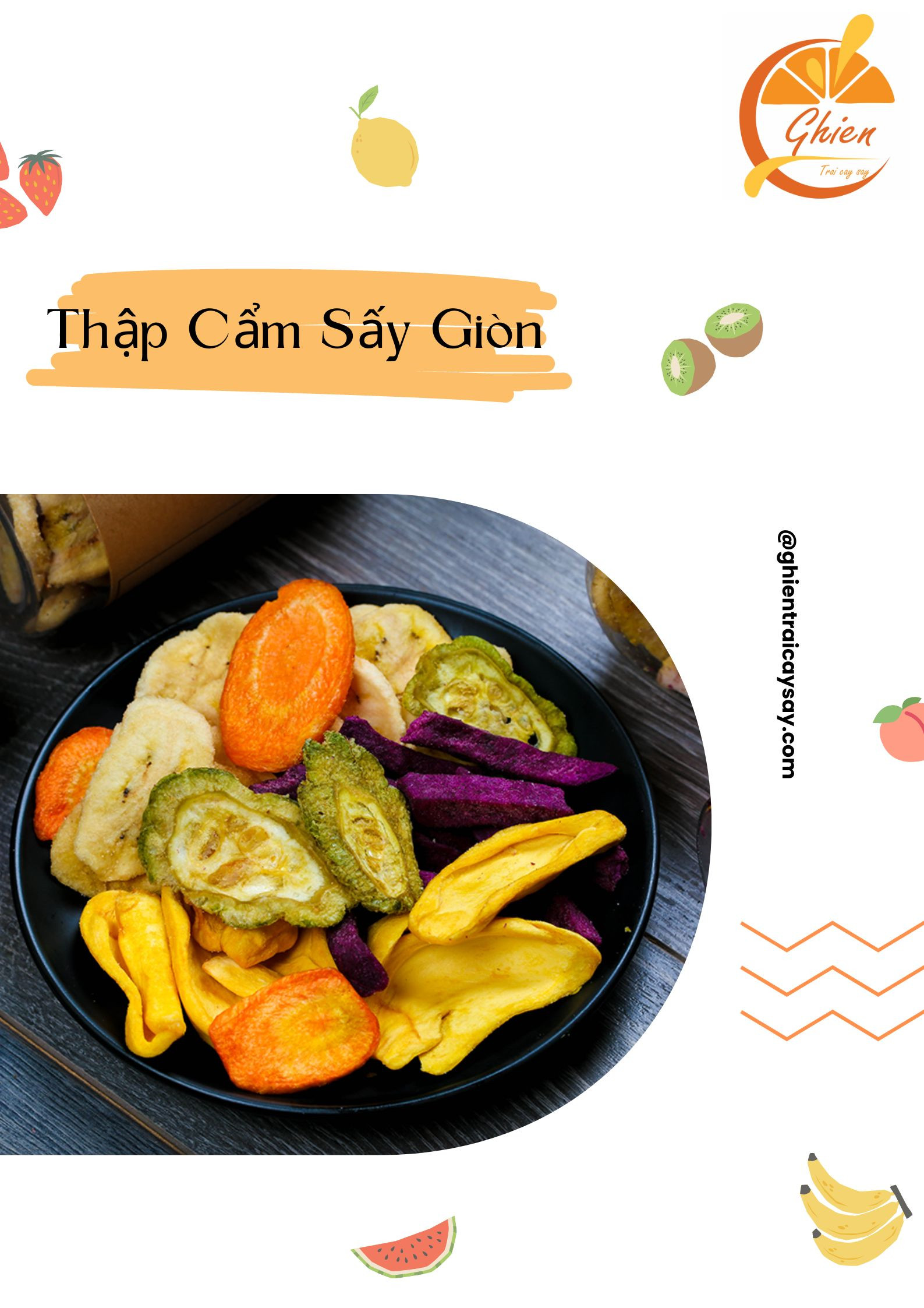 Thập cẩm sấy giòn, 450g, bịch