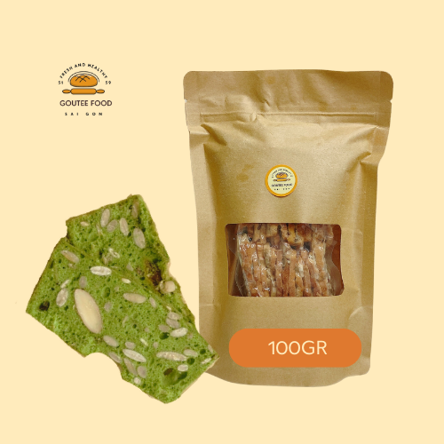 Bánh Biscotti Matcha Goutee Food Bánh Ăn Kiêng Giảm Cân Túi 100G