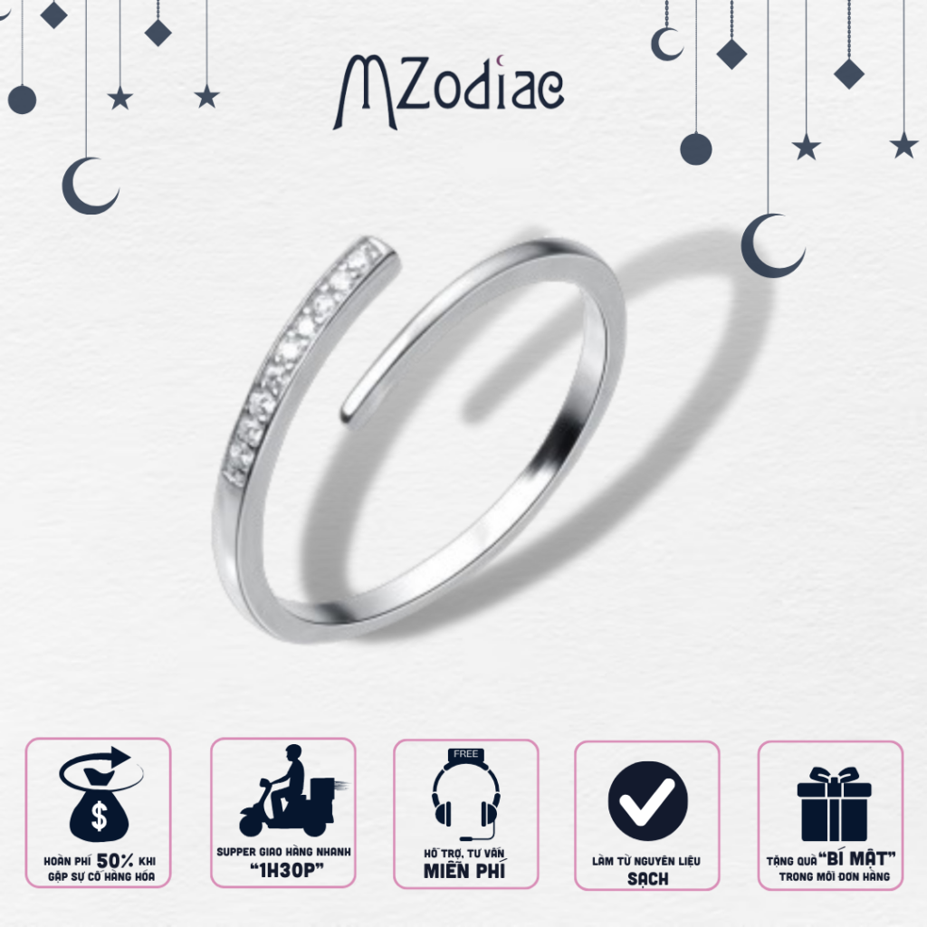 Nhẫn Bạc LOVELY MZodiac Xinh Xắn