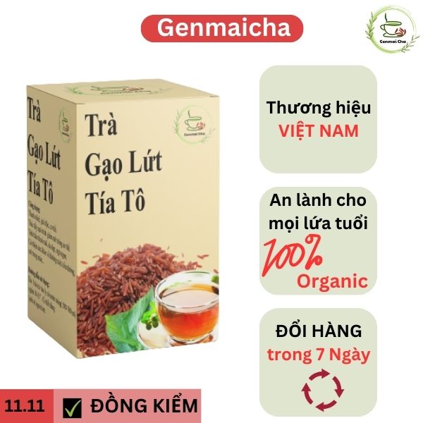 Trà gạo lứt tía tô