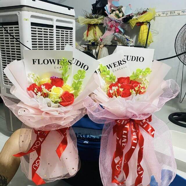Bó 7 hoa hồng sáp thơm - Hanaflower