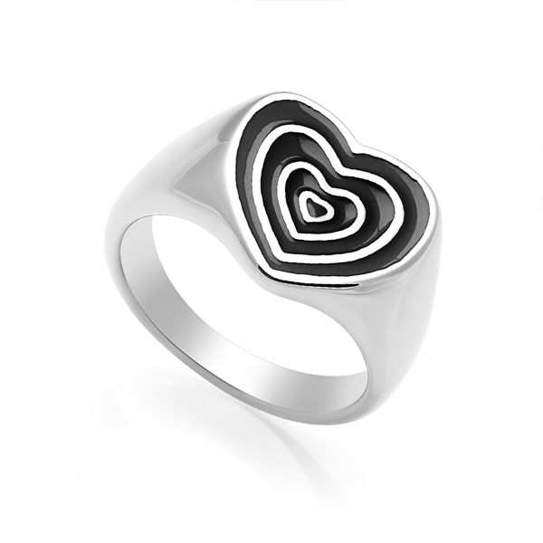 Nhẫn phong cách nam nữ hình trái tim