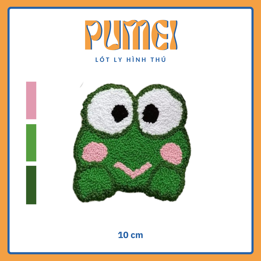 Lót ly decor hình thú chú ếch con
