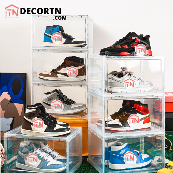 Hộp đựng giày nam châm, nắp ngang Double TN