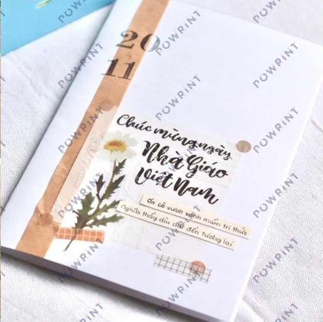 Thiệp giấy 20/11 kiểu dáng hiện đại