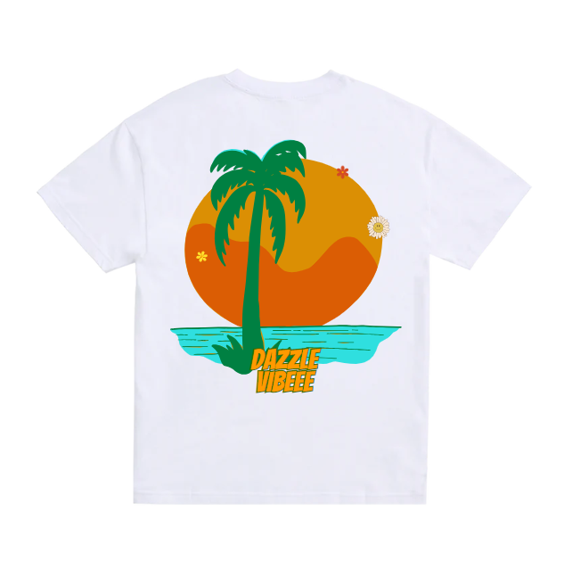 Áo Thun Trắng DAZZLE UP! Summer Vibe