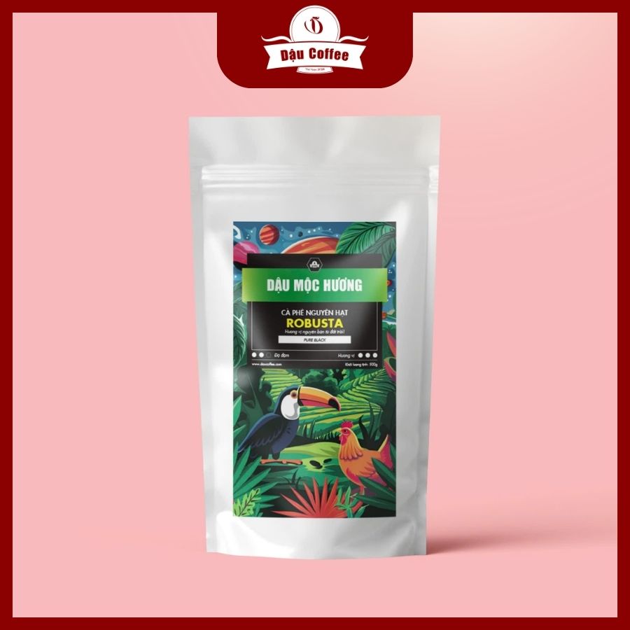 Cà Phê Nguyên Hạt Robusta – Dậu Mộc Hương (250/500G)