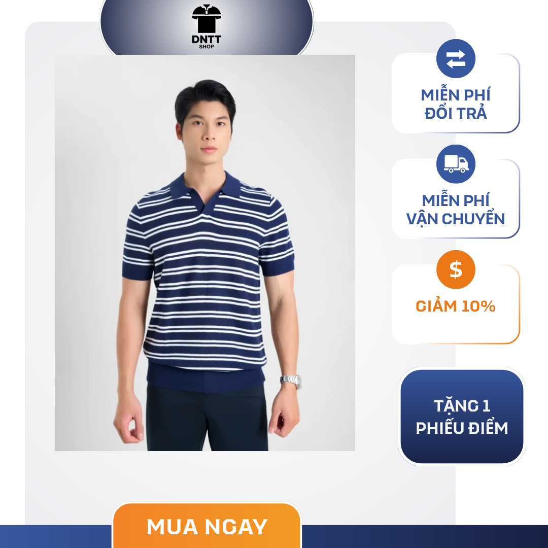 Áo len polo nam cộc tay